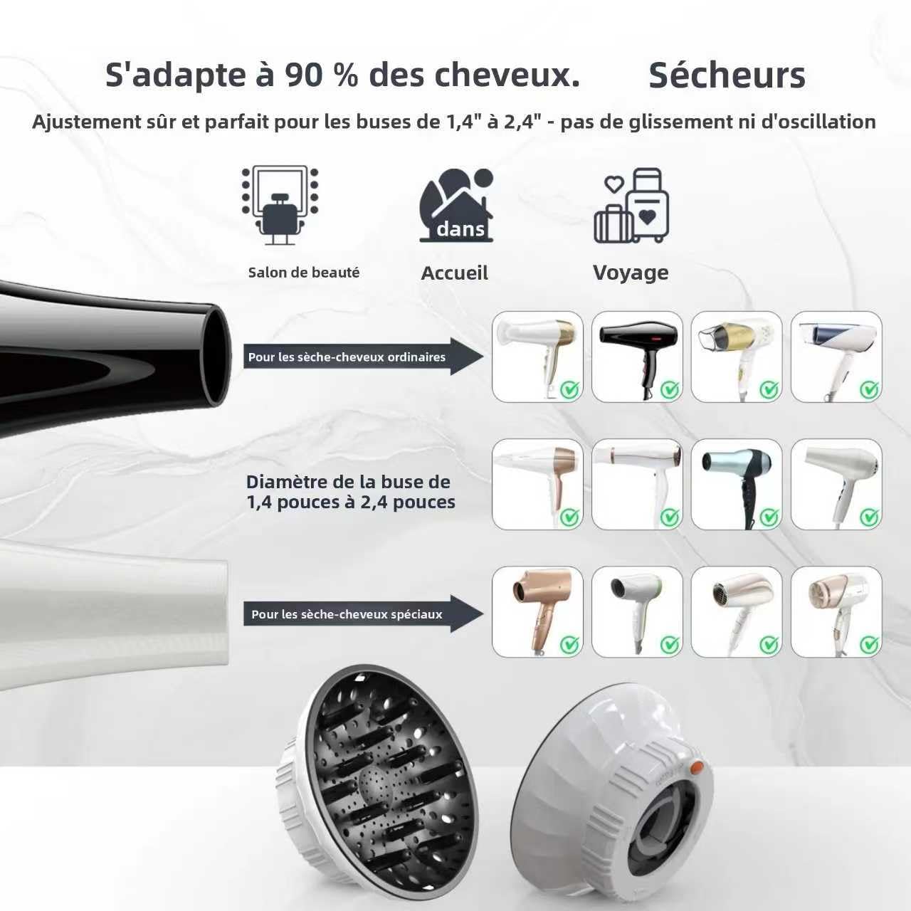 Ludvento travel-compact diffuser enables easy styling on the go