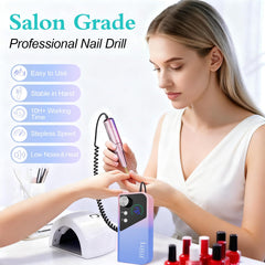 LUELLE cordless nail file with LCD display enables convenient on-the-go grooming