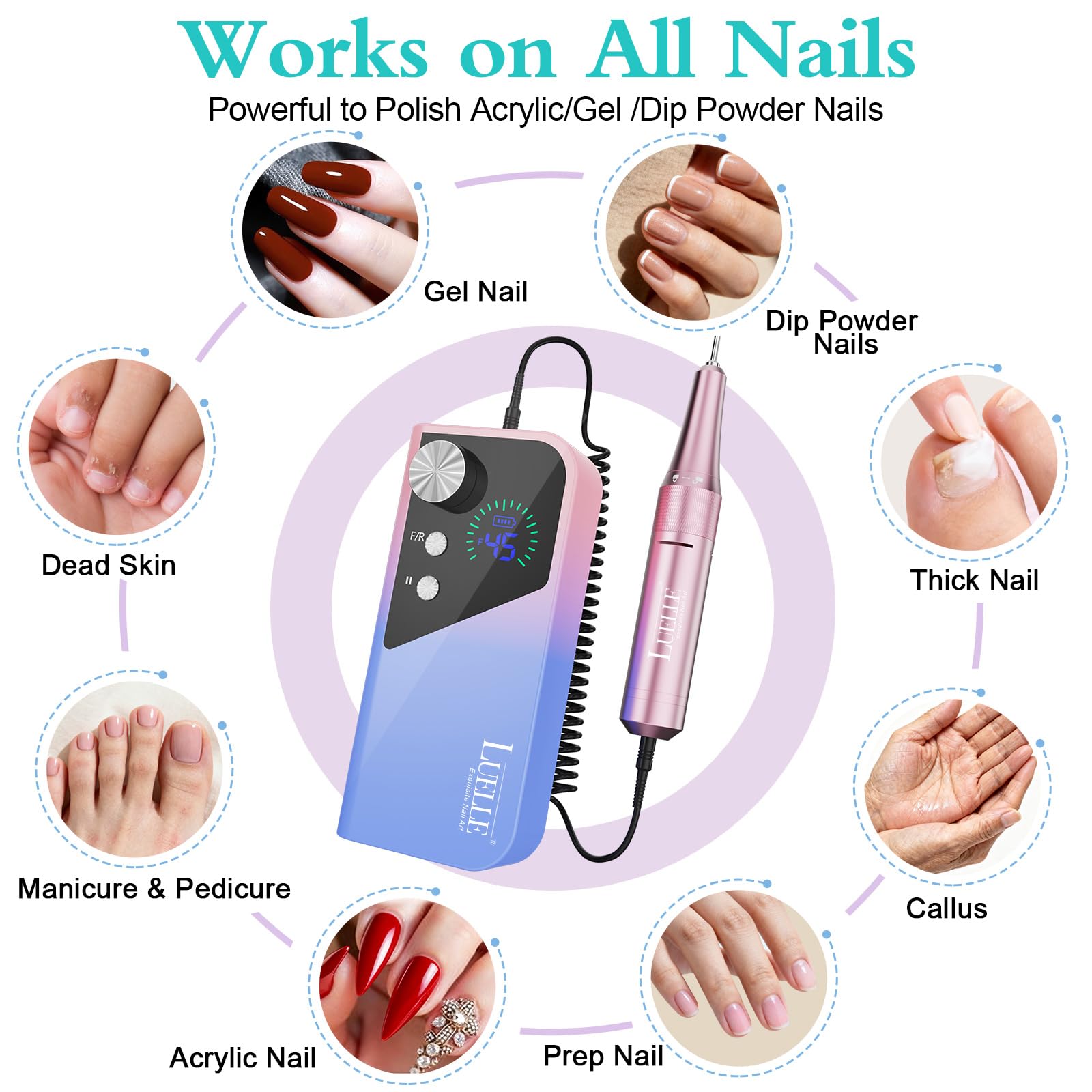 LUELLE handpiece holder keeps tools organized during salon sessions