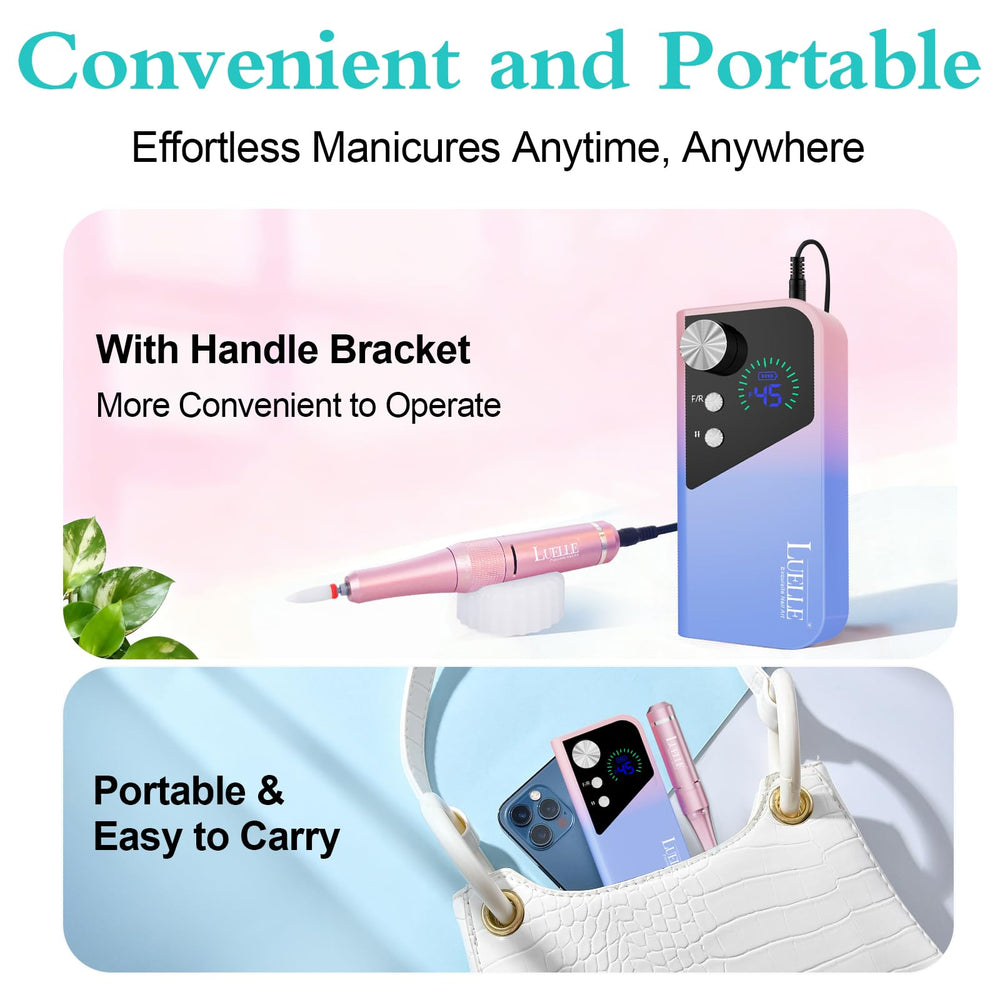 LUELLE portable nail drill kit for both salon and home use
