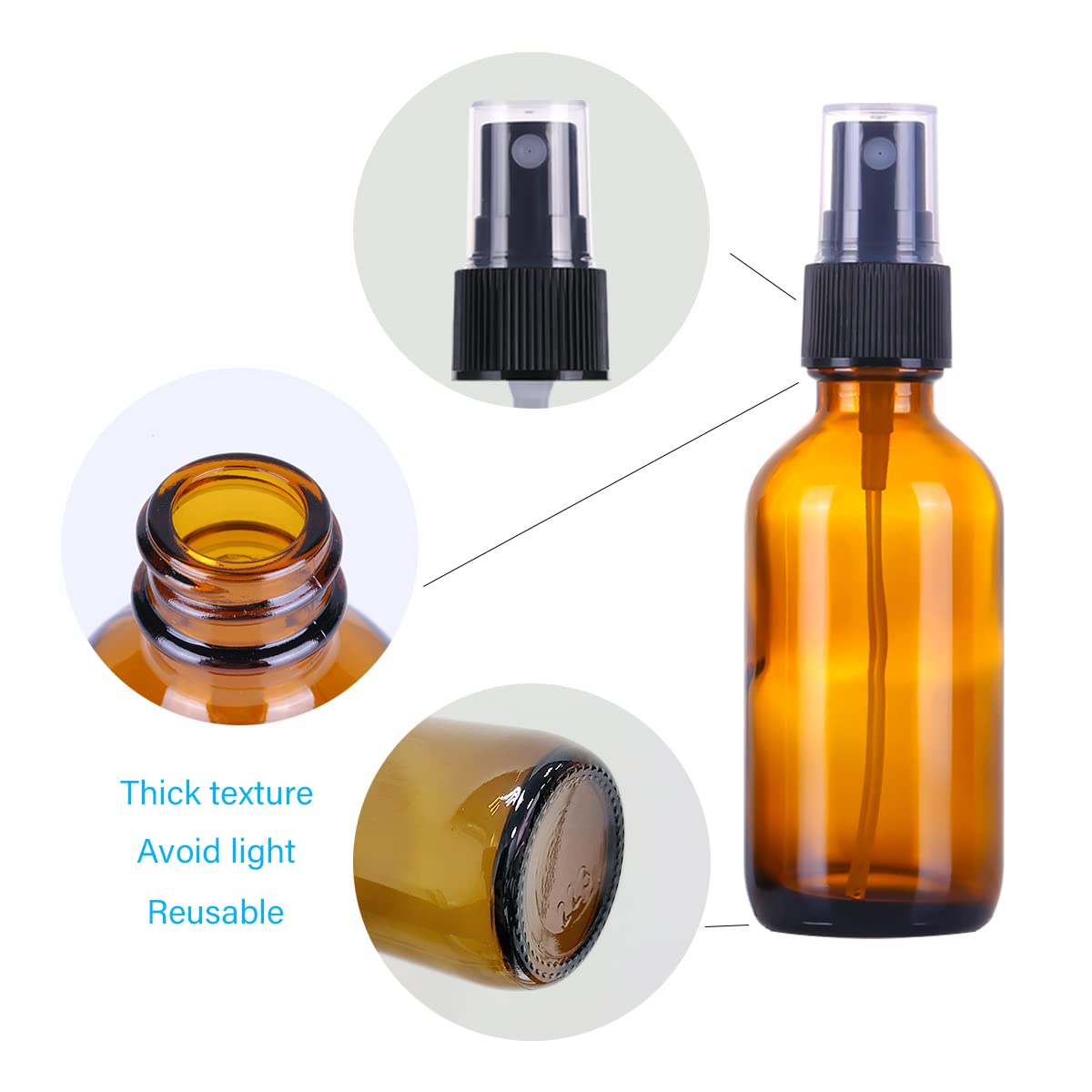 LUFEVRM amber bottle closeup shows UV-blocking glass protects ingredients.