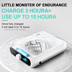 L'UGX battery display emphasizes 5200mAh capacity for long cordless sessions.