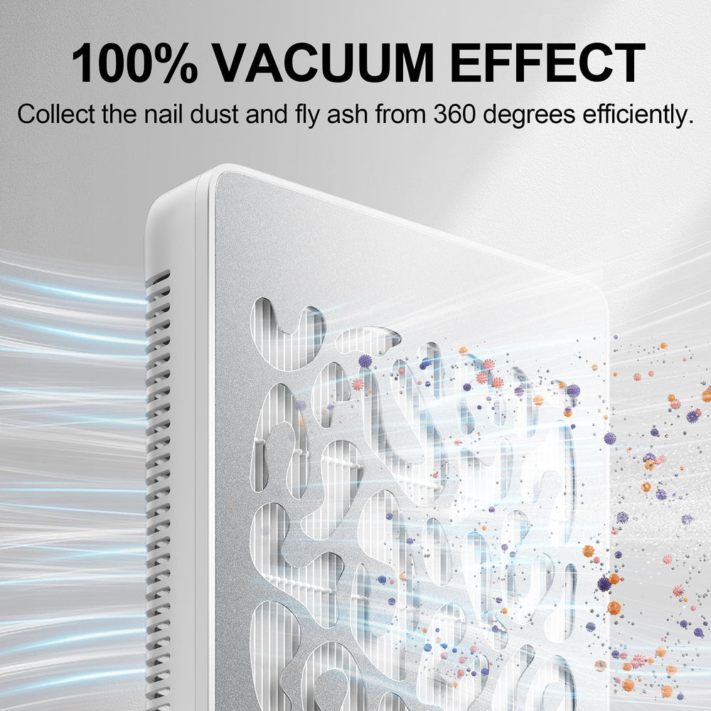 L'UGX Nail Dust Collector operates quietly for a calm salon.