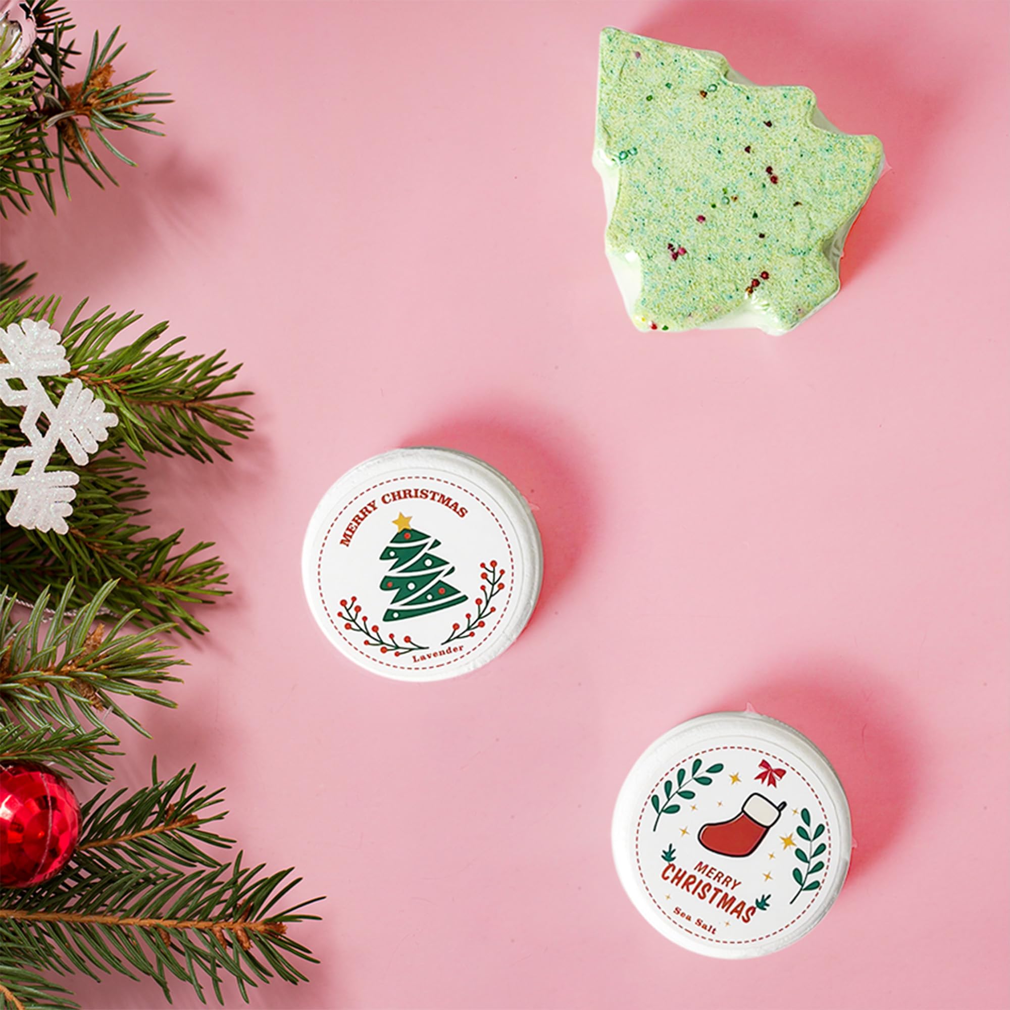 LUICONMO Christmas-themed shower steamers for morning routines