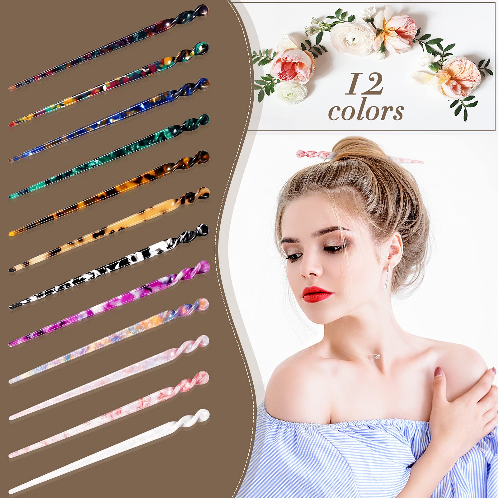 Luinabio disk hair sticks sleek design for secure hairstyles.