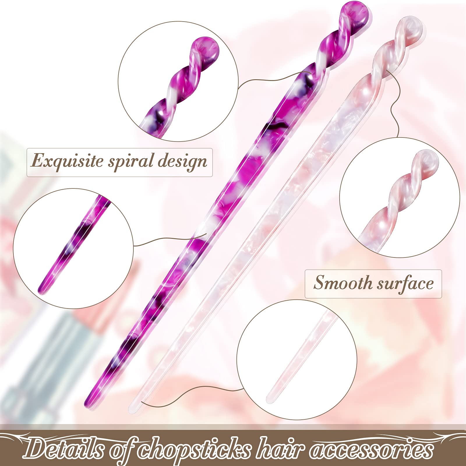 Luinabio elegant colors hair sticks elevate evening looks.