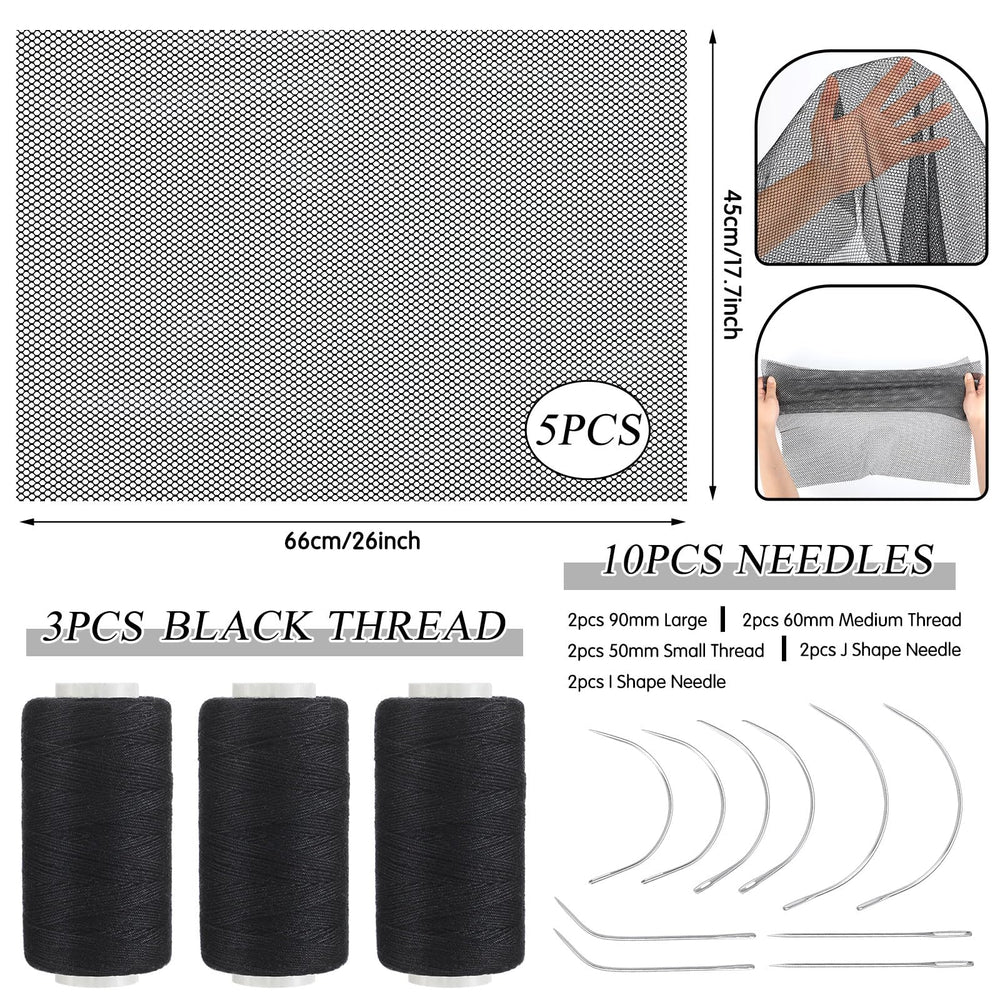 Luinabio weaving net black durable for long sewing sessions.
