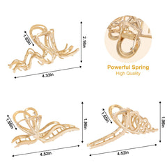 LUKACY gold hair claw clip styled with outfit-ready look for versatile day-to-night looks.