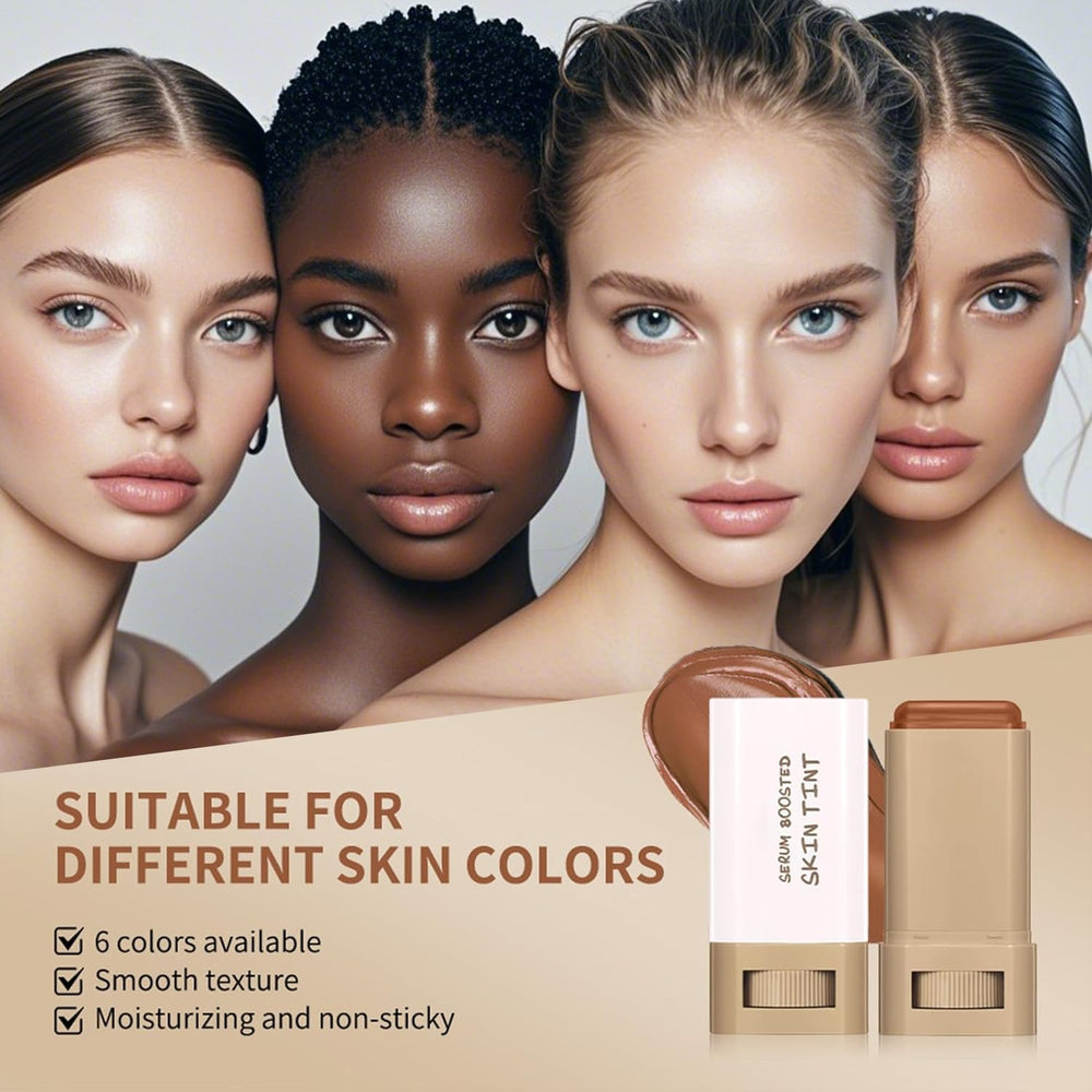 Lulesi Beauty Balm Serum compact foundation-stick close-up highlights portable, skin-flattering color.