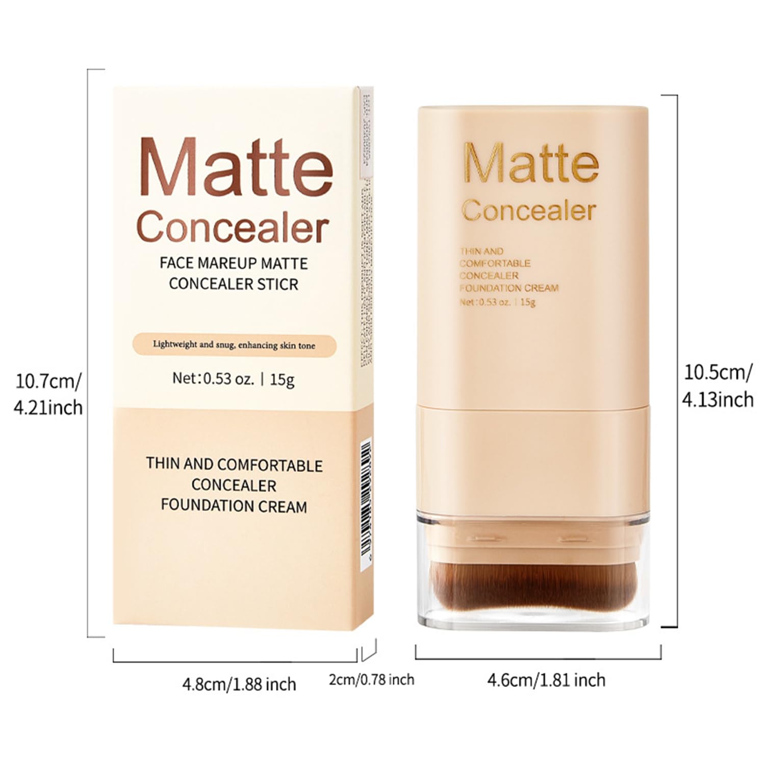 Lulesi Foundation Stick medium-to-full coverage image demonstrates buildable results