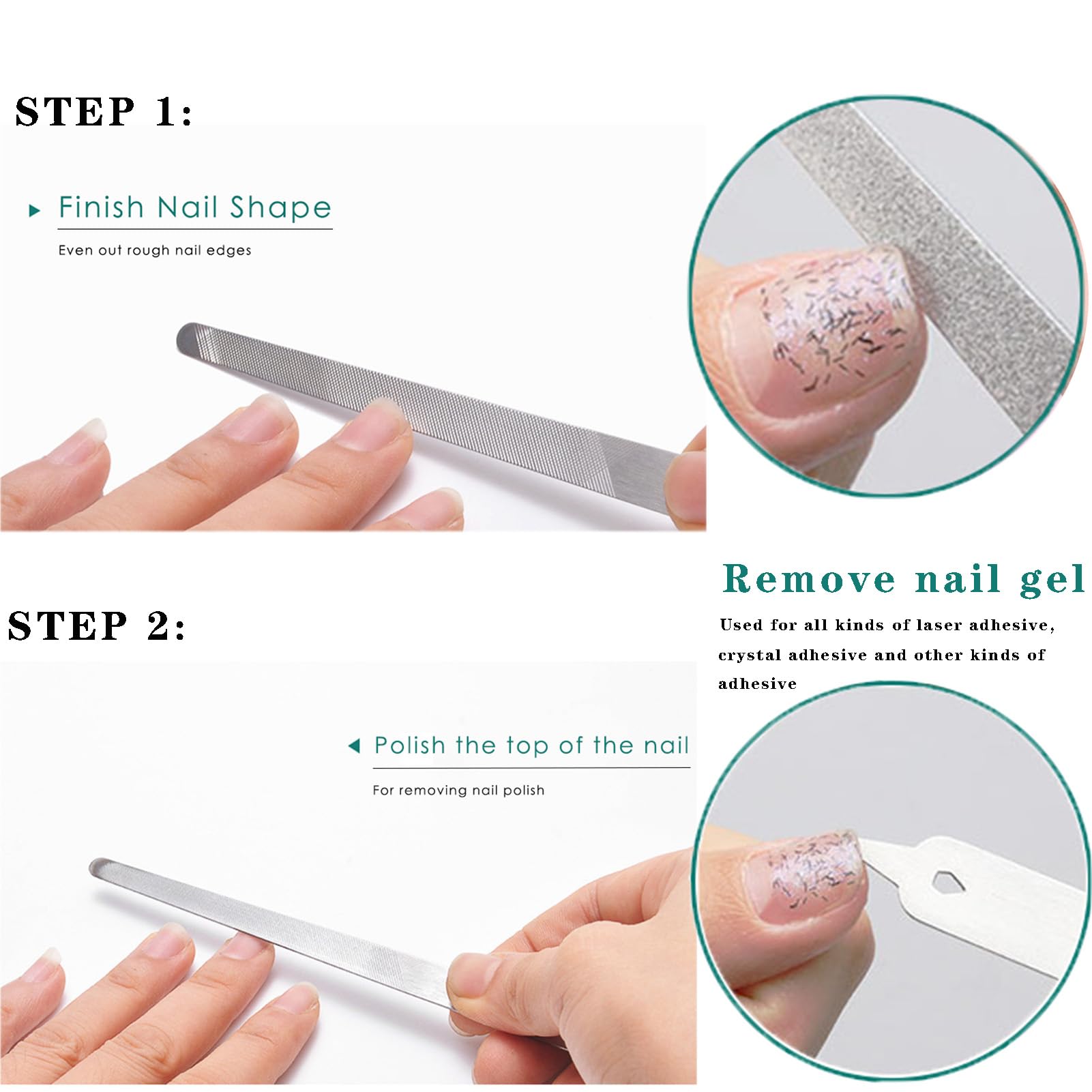 Lulong 2pc diamond dust file set highlighting durability and longevity