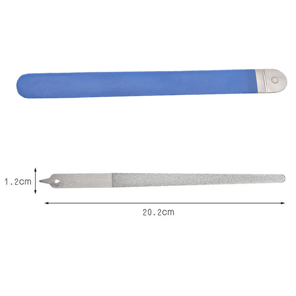 Lulong stainless steel double-sided nail file with non-slip grip in-hand