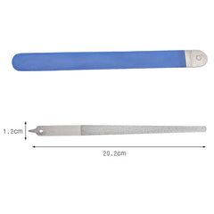 Lulong stainless steel double-sided nail file with non-slip grip in-hand
