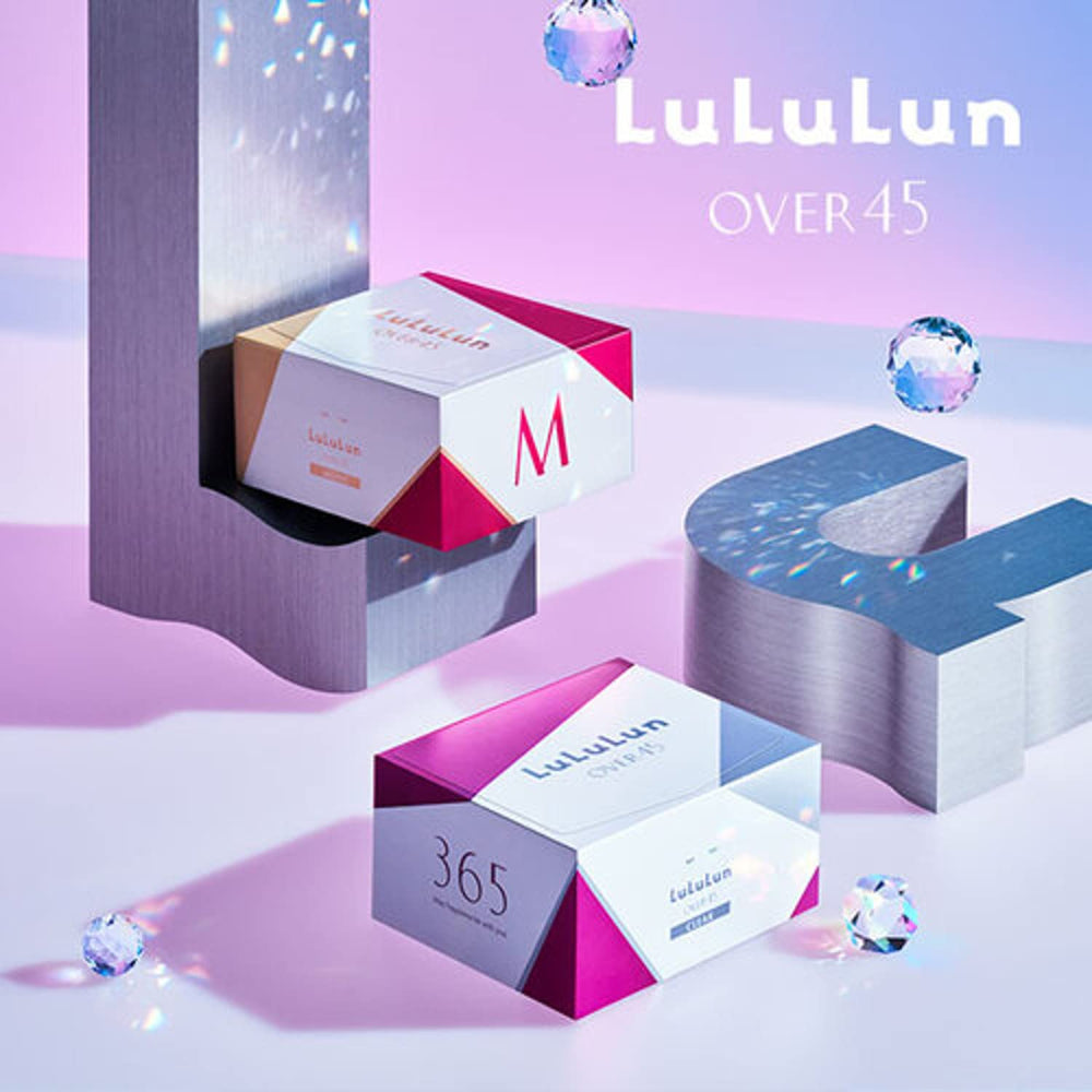 Lululun Over45 MOIST sheet closeup showcases hydrated-looking skin.