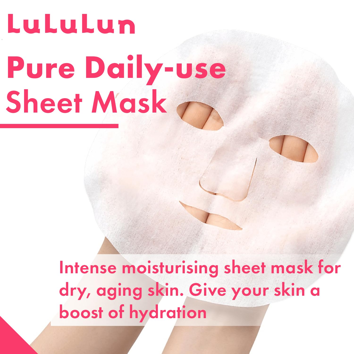 lululun Precious Red essence-drenched sheet reveals rich hydration for plump skin