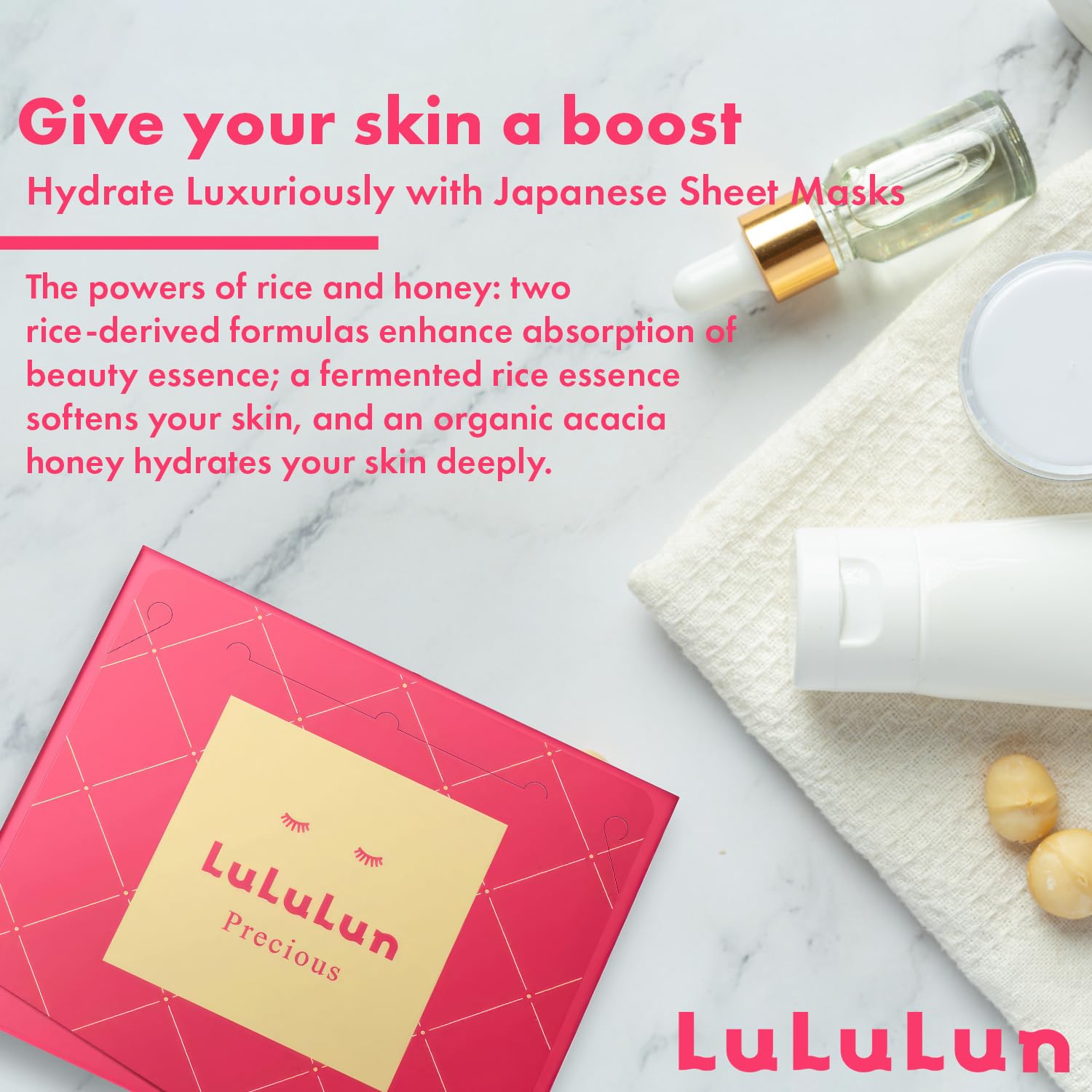 lululun Precious Red glow-after-use shot suggests radiant, well-hydrated skin