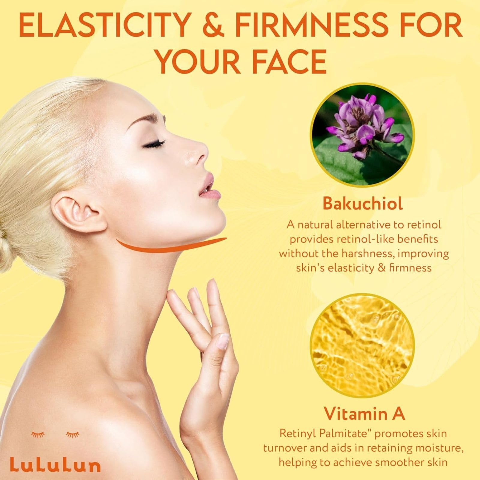 Lululun Vitamin C face mask herb blend close-up shows Centella Asiatica and rosemary for soothing care