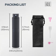Lulupack travel perfume bottle 8ml aluminum case with glass inner bottle for reusable quality