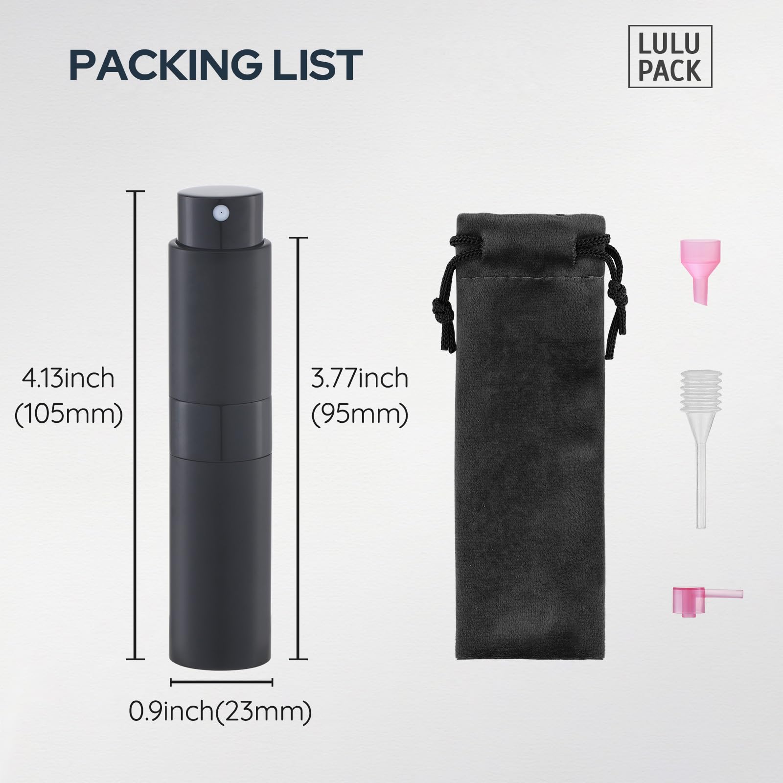 Lulupack travel perfume bottle 8ml compact travel size fits purses and pockets