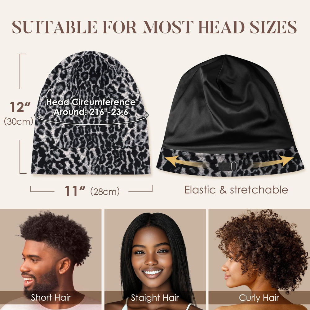 LULUSILK silk cap stays on night with secure fit