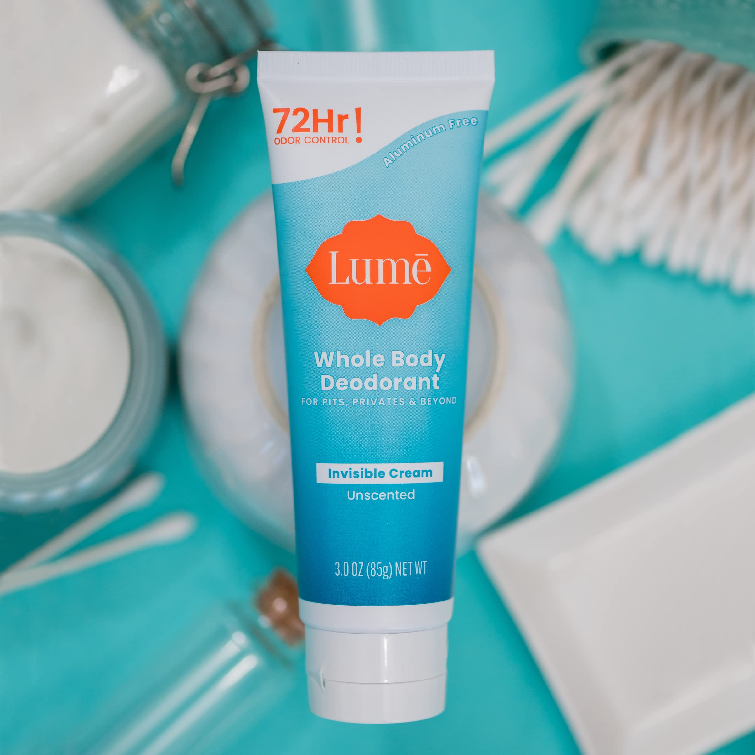 Lume 3-ounce tube packaging shown for travel-friendly use.