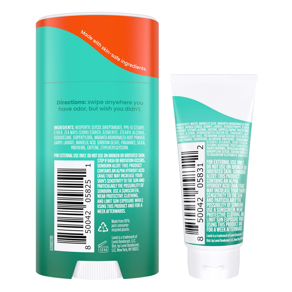 Lume 72-hour odor control illustration suggests long-lasting confidence without masking.