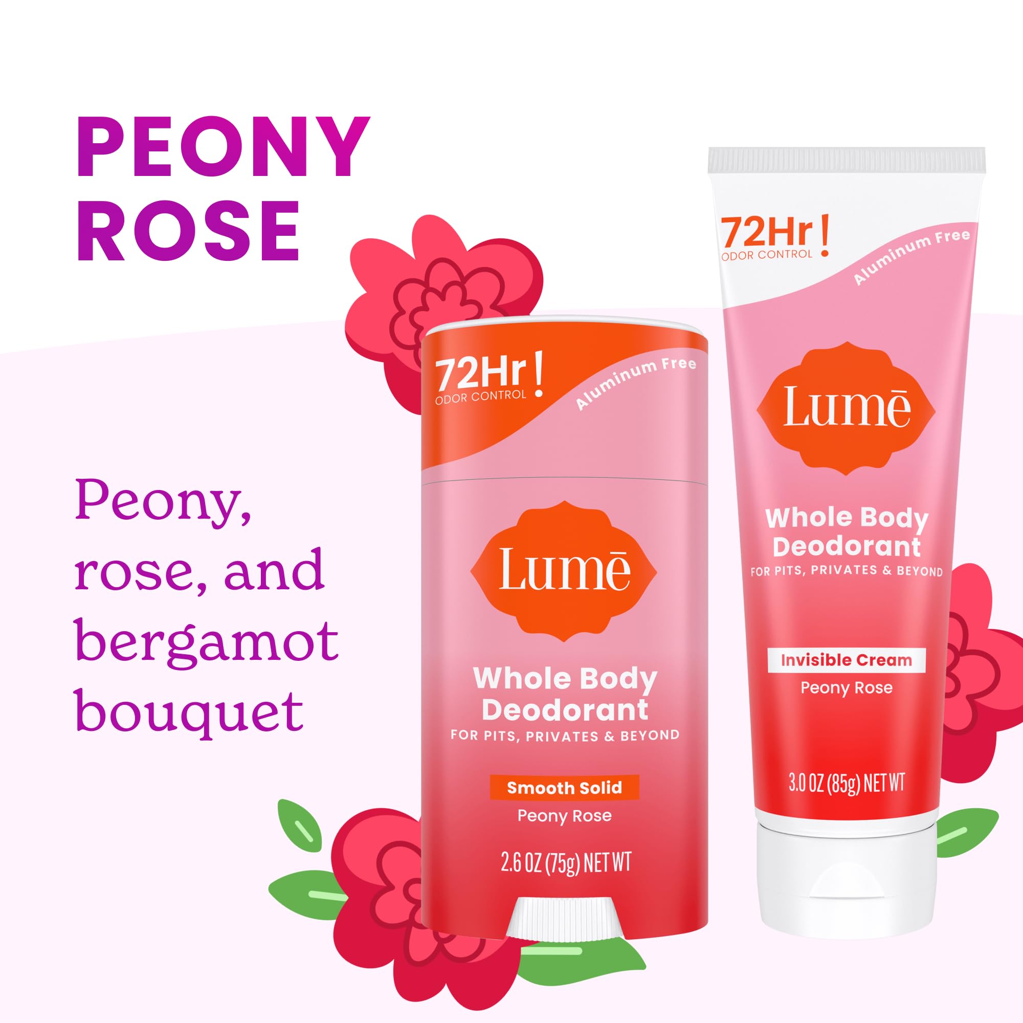 Aluminum- and baking soda-free, skin-safe protection from Lume.