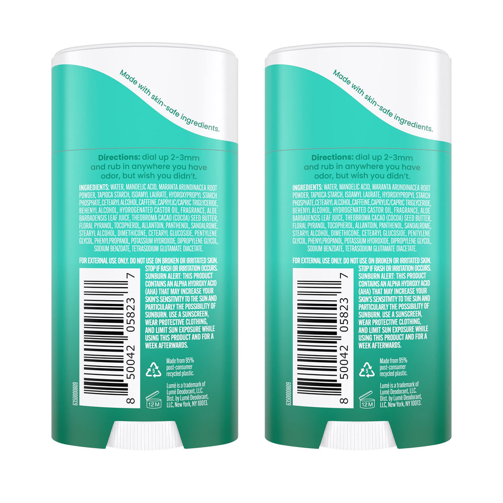 Lume aluminum-free formula supports skin safety and comfort