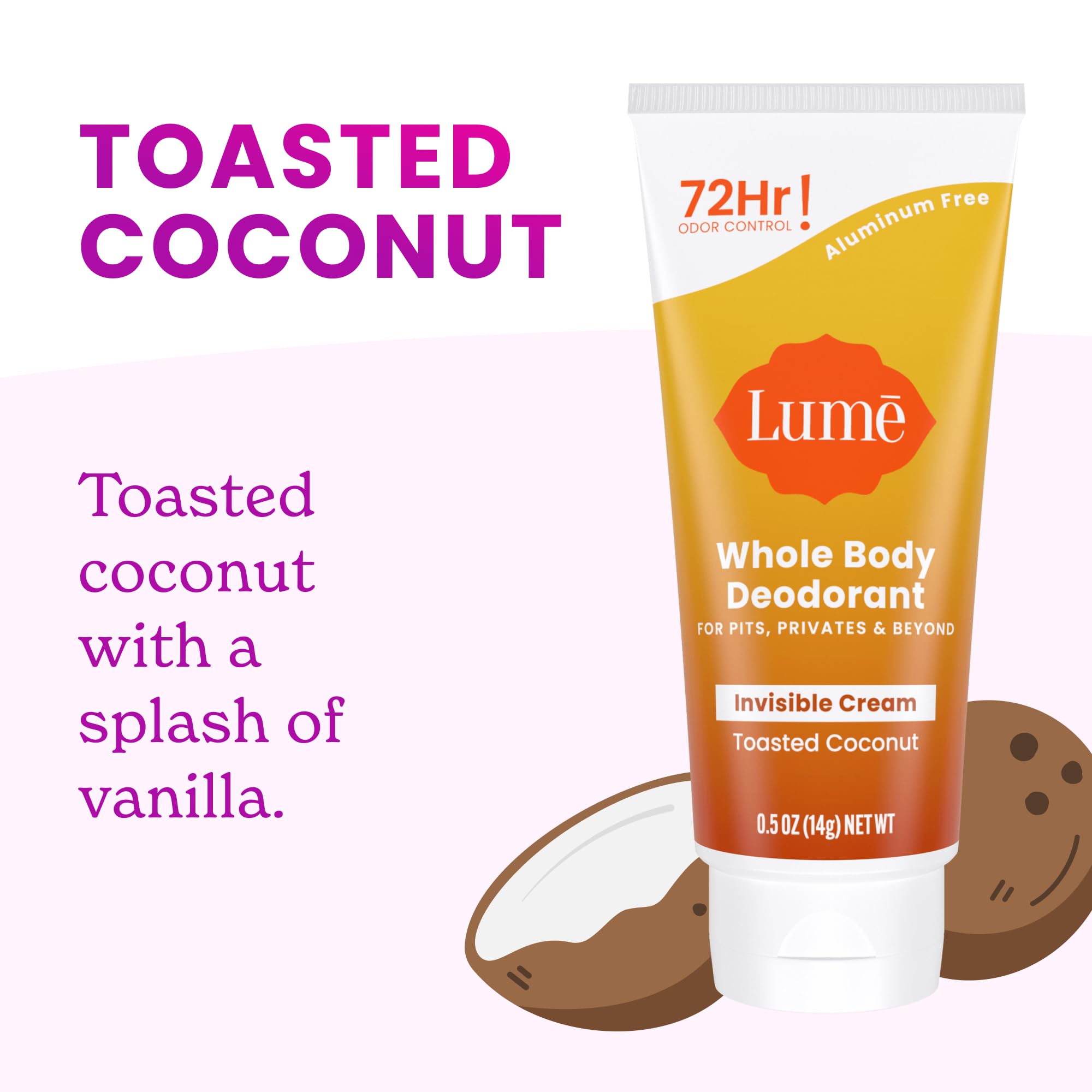 Lume baking-soda-free formula emphasizes gentle care for sensitive areas