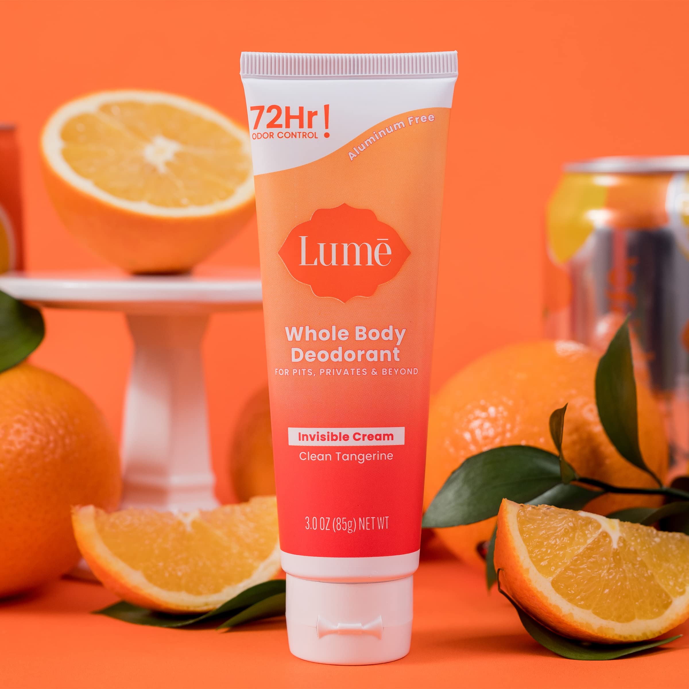 Lume packaging with box and tube shown for easy shopping and storage.
