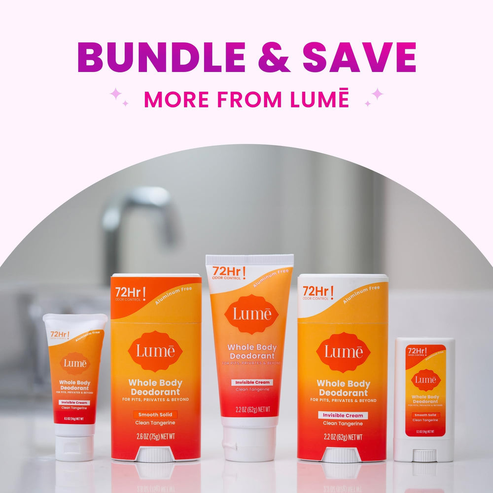 Lume Clean Tangerine closeup shows refreshing aroma and skin comfort