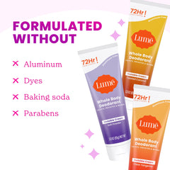 Lume Clean Tangerine scent offering a refreshing, confident wear.