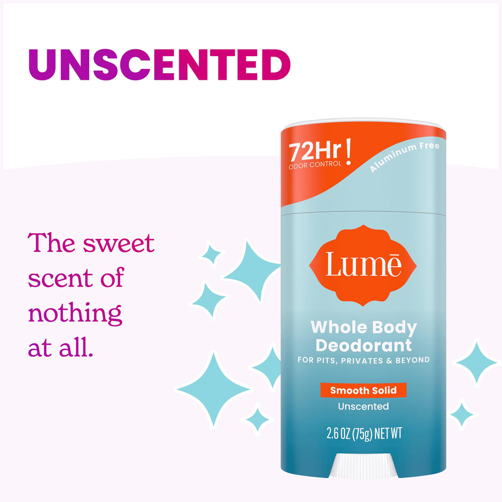 Lume Clean Tangerine solid-stick with refreshing citrus scent.