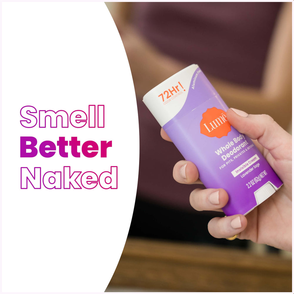 Lume Deodorant Cream Stick hypoallergenic badge visible.