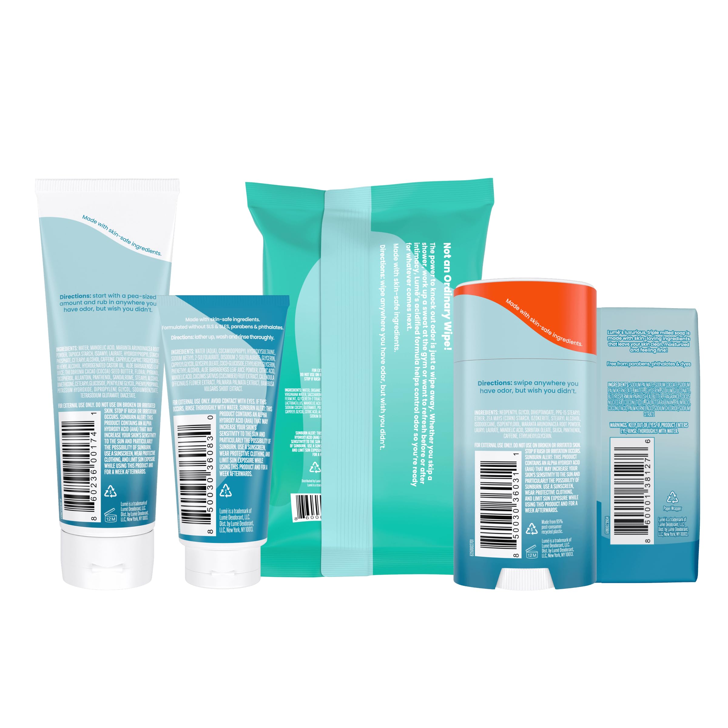 Lume invisible cream tube deodorant shown for seamless underarm protection