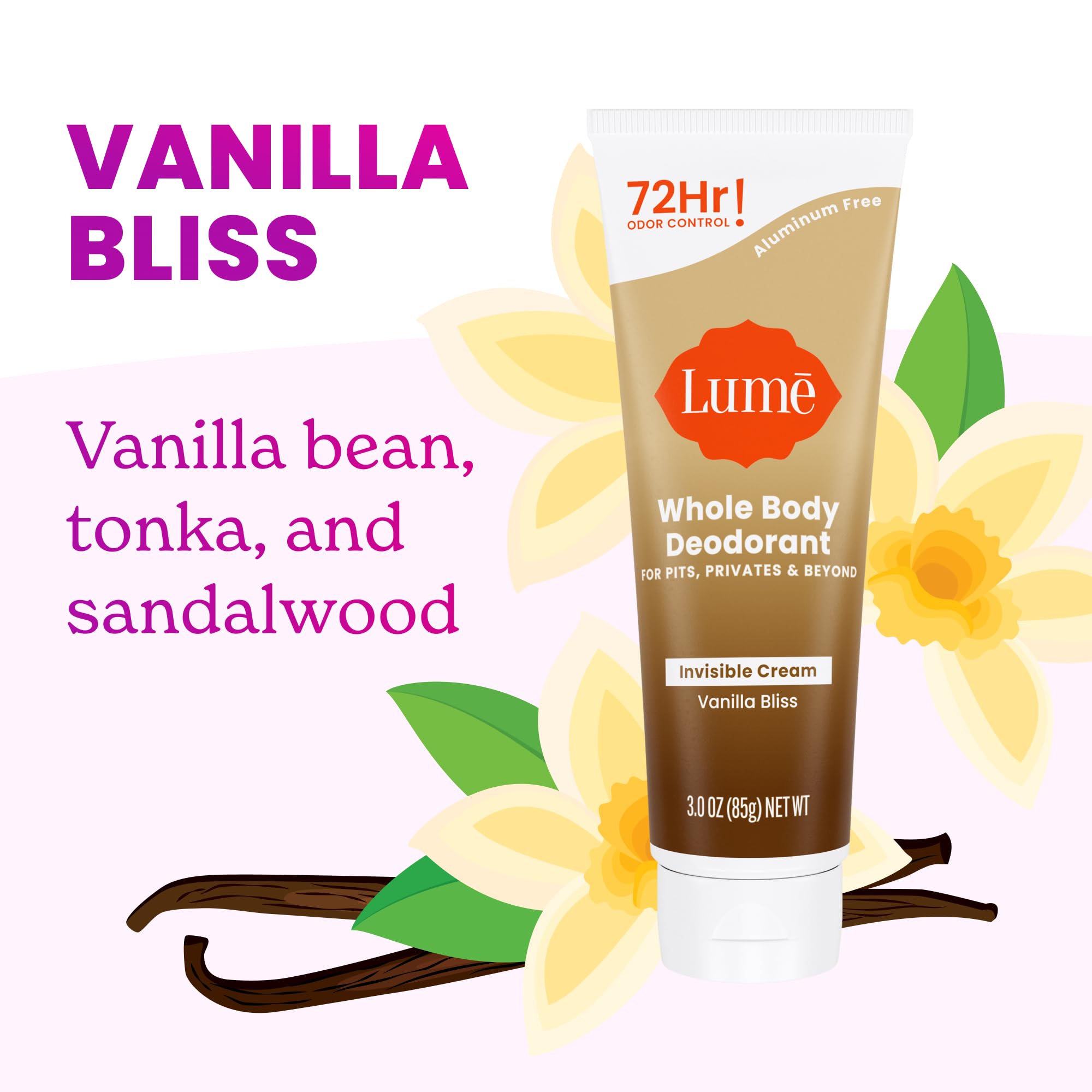 Lume Invisible Cream packaging front displays sleek tube design and clean labeling.