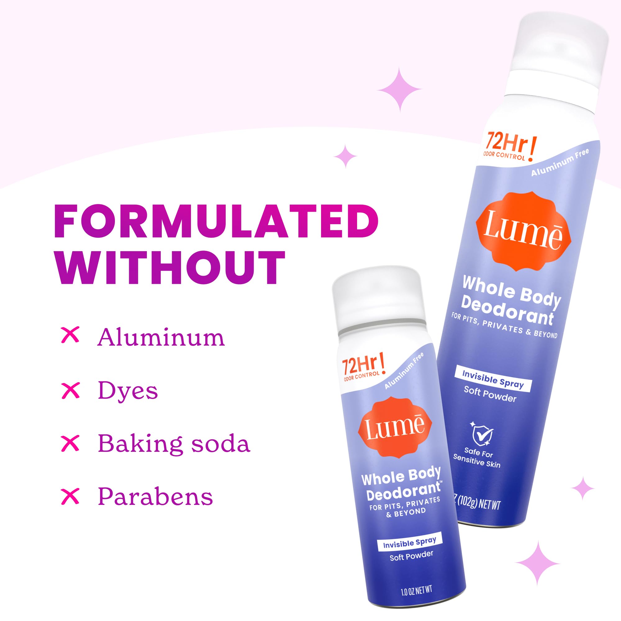 Lume applied on dry skin for quick absorption.