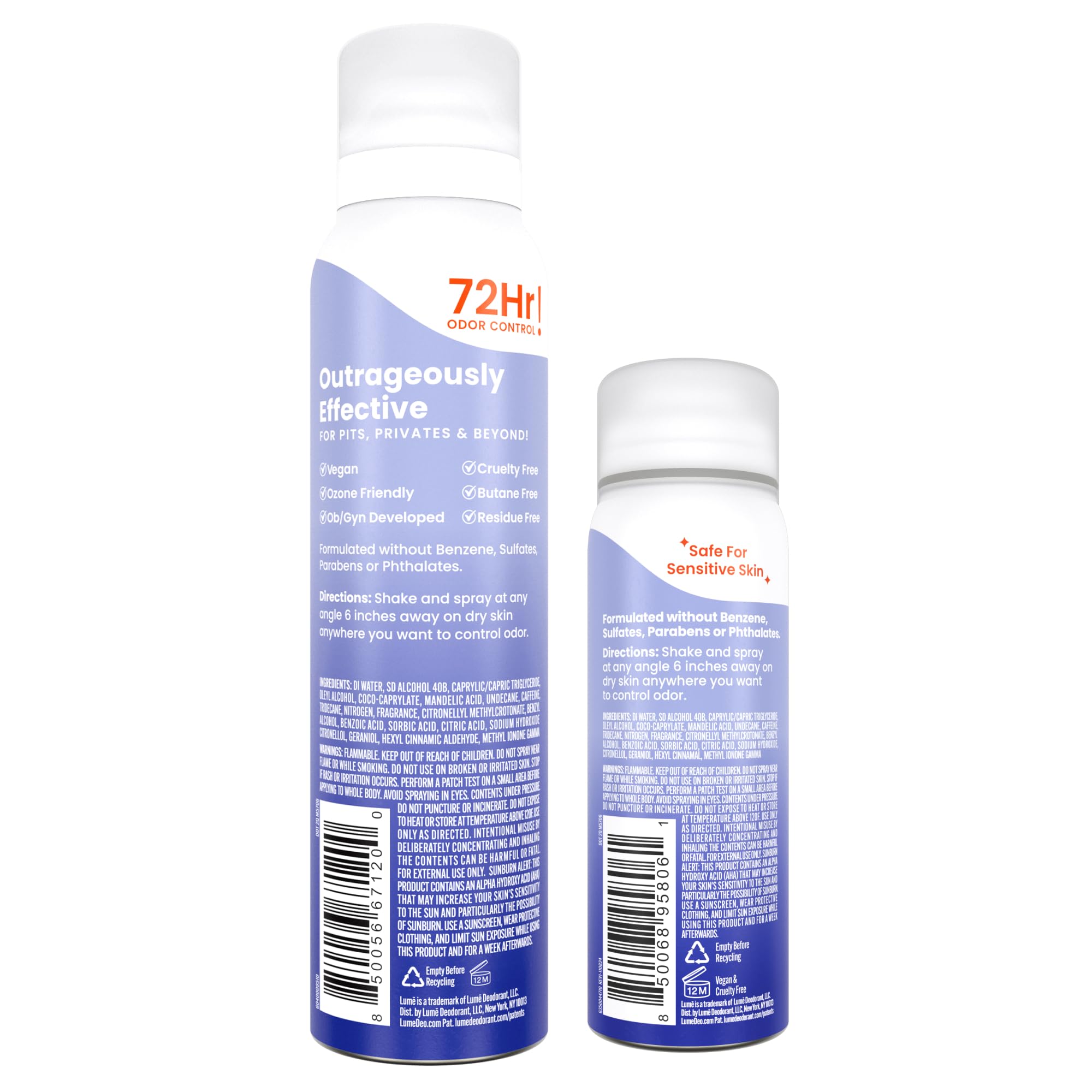 Lume Soft Powder mist providing long-lasting freshness.