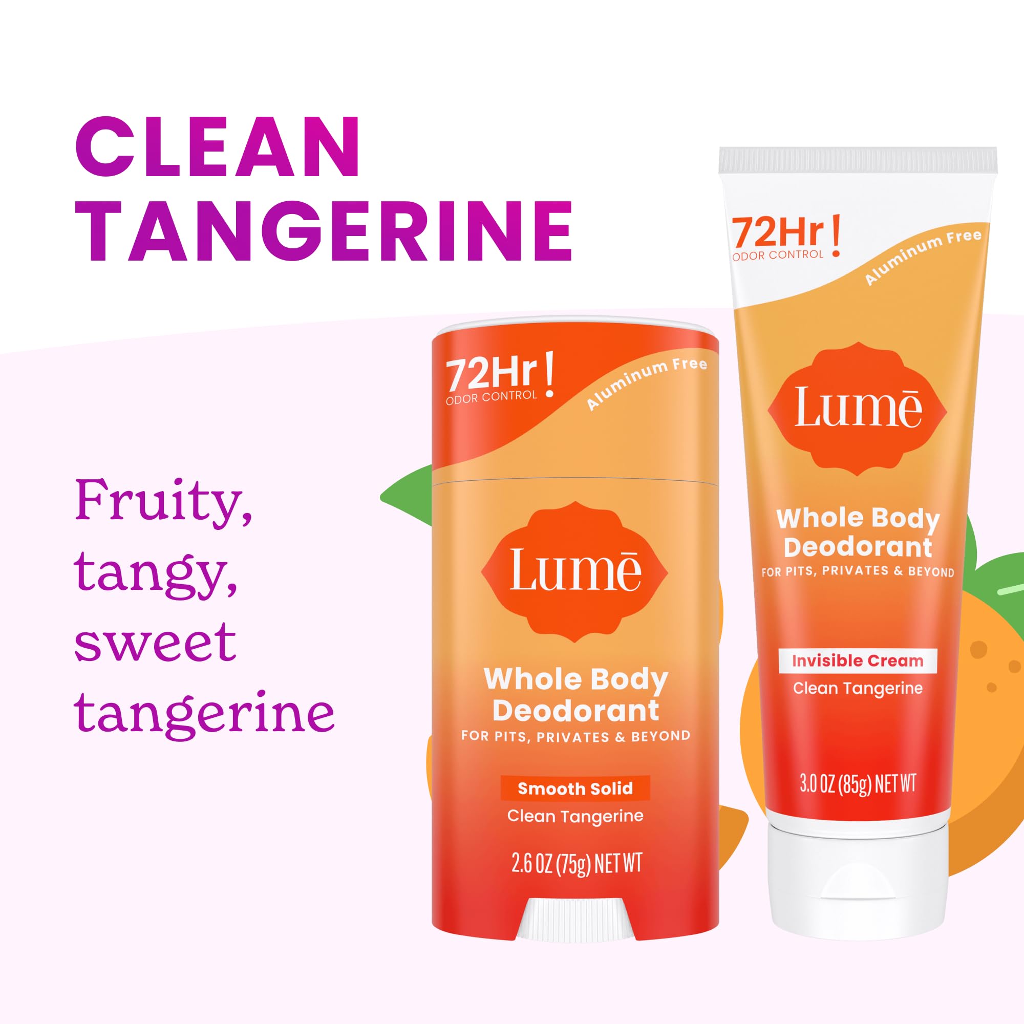 Lume 72‑hour odor control claim on packaging suggests extended protection