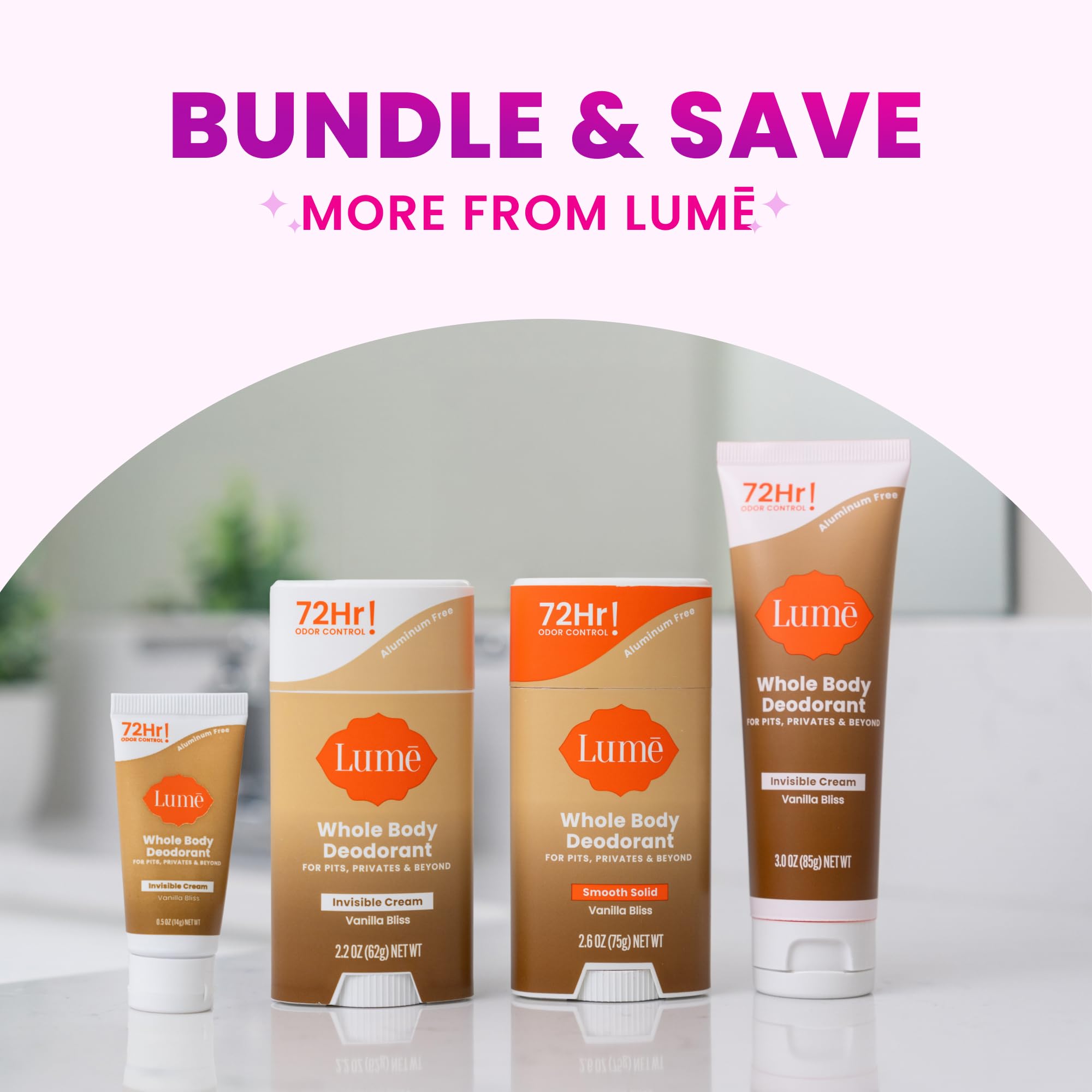 Lume pack-of-2 Vanilla Bliss label conveying value and convenience.