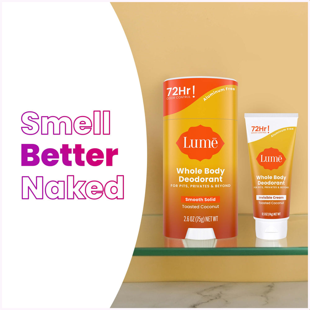 Lume packaged-bundle-display showcases convenient, all-in-one odor control solution.