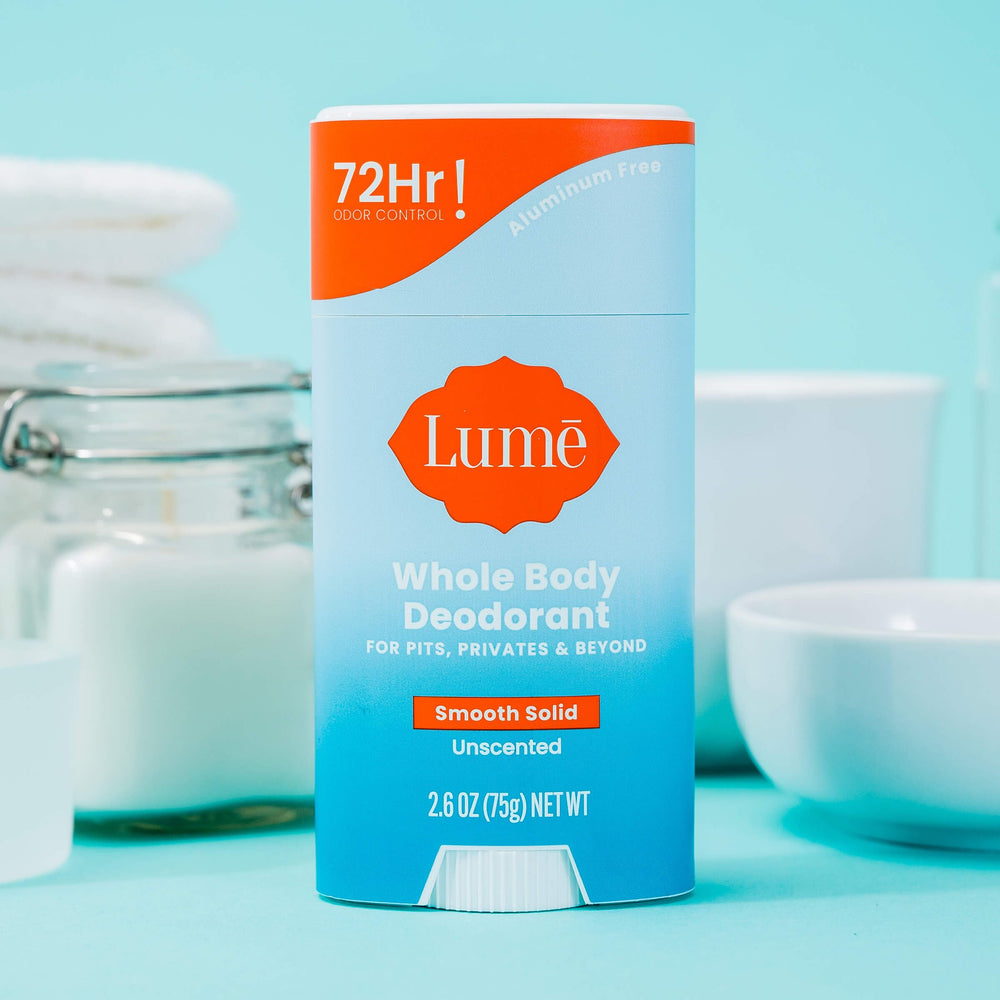 Lume three-bar packaging display communicates value and convenience.