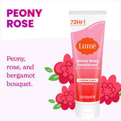 Lume Peony Rose applying at skin folds to target odor-prone areas.
