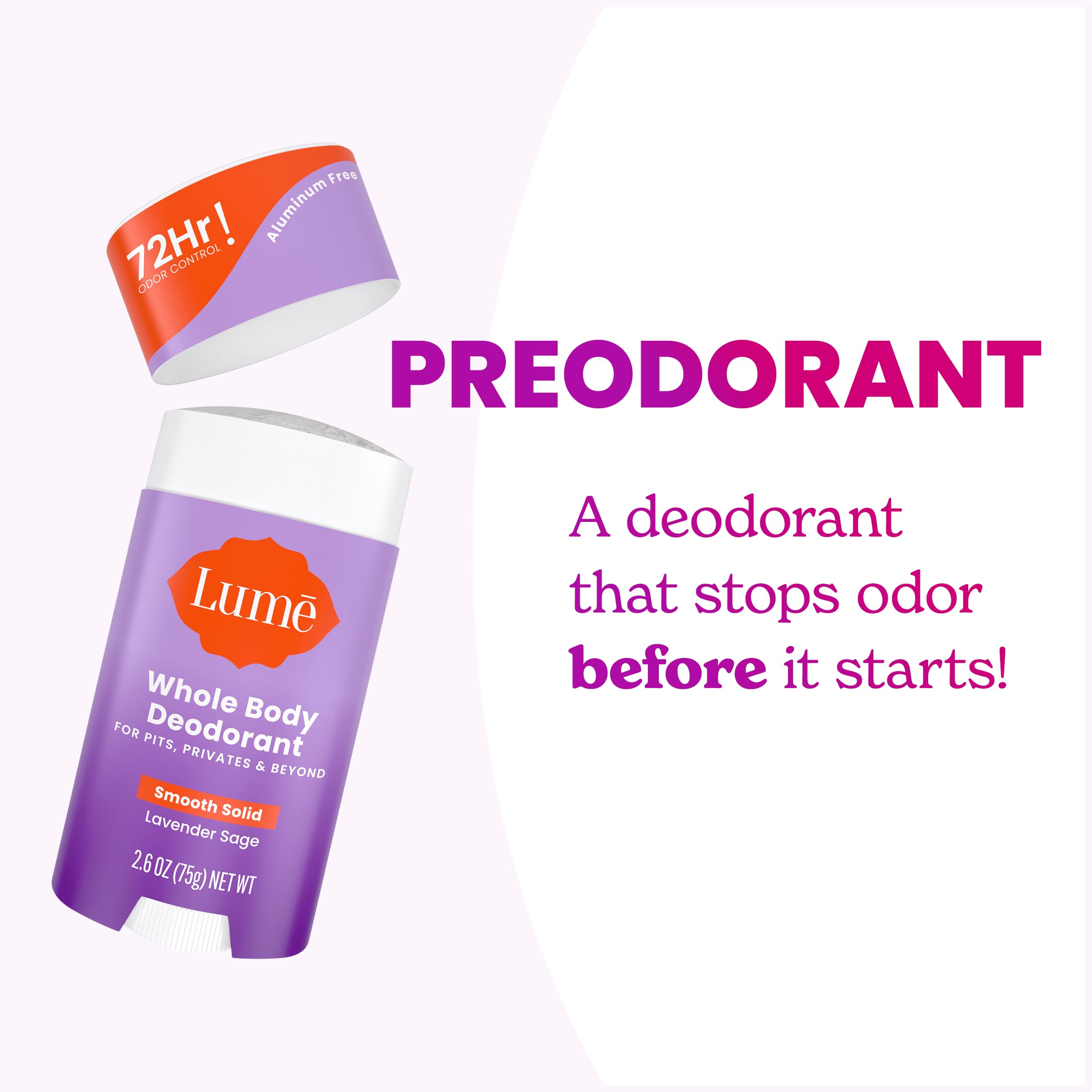 Lume Acidified Deodorant Wipes provide quick refresh and odor control on the go.