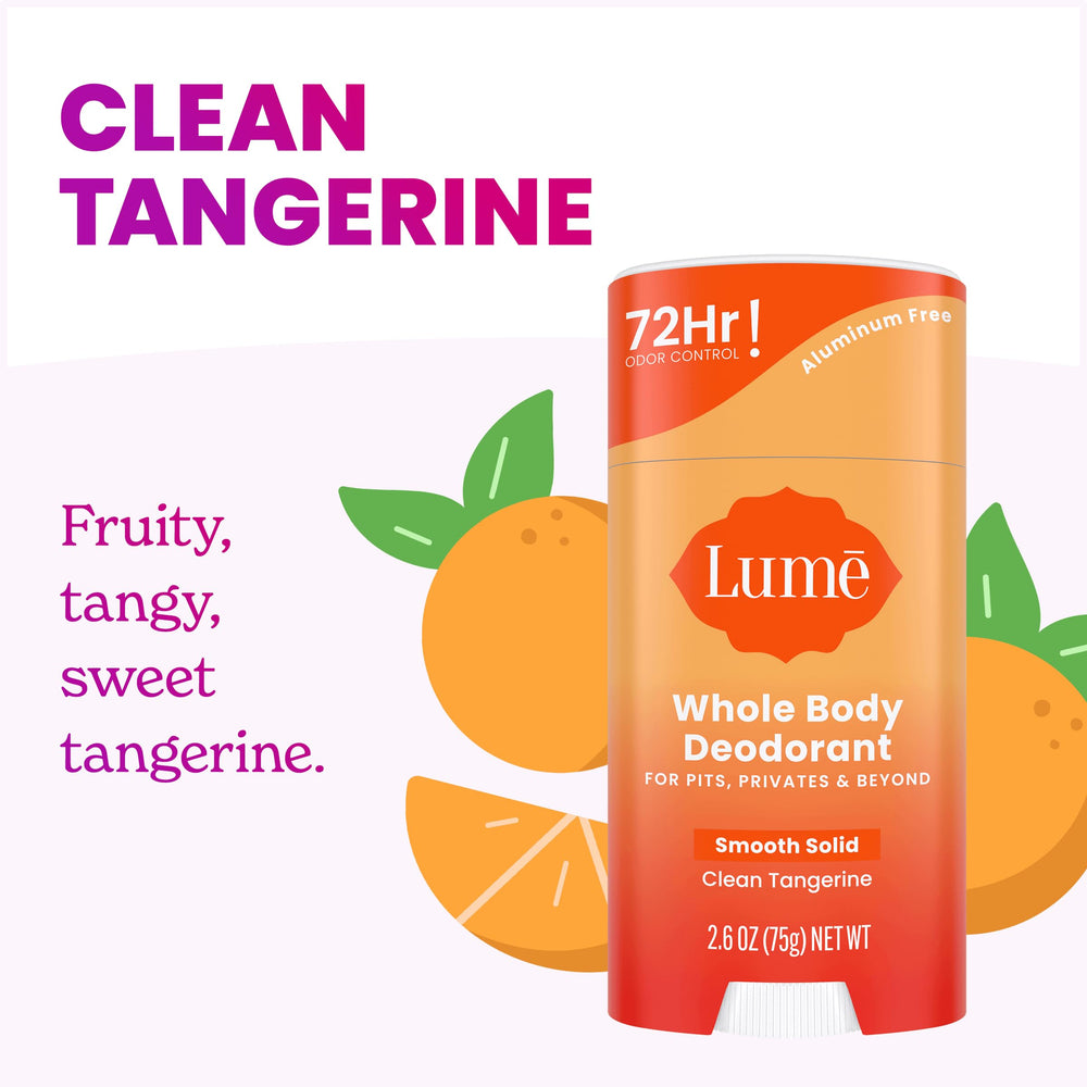 Lume skin-safe hypoallergenic formula shown on sensitive areas.