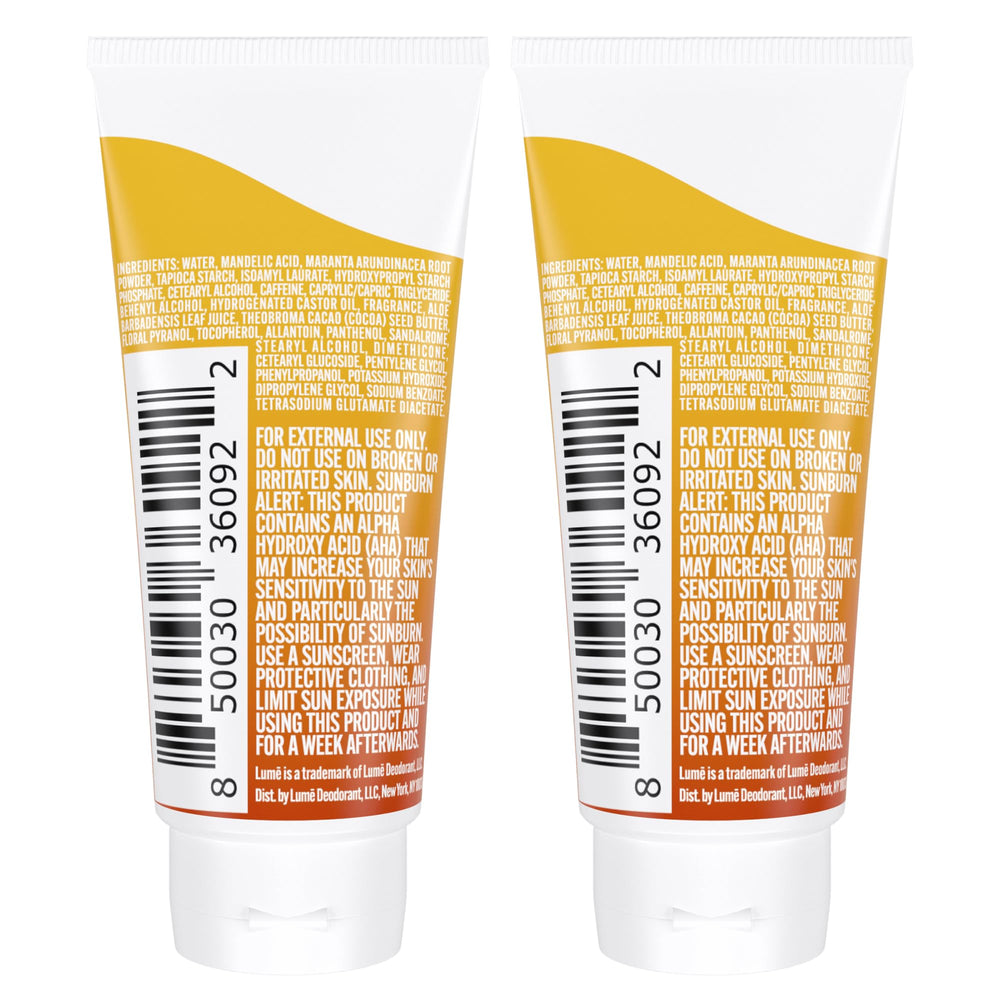 Lume skin-tone-evening exfoliation and gentle care in a visual context.
