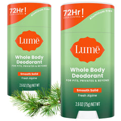 Lume smooth solid stick application showing easy glide for all-day odor control