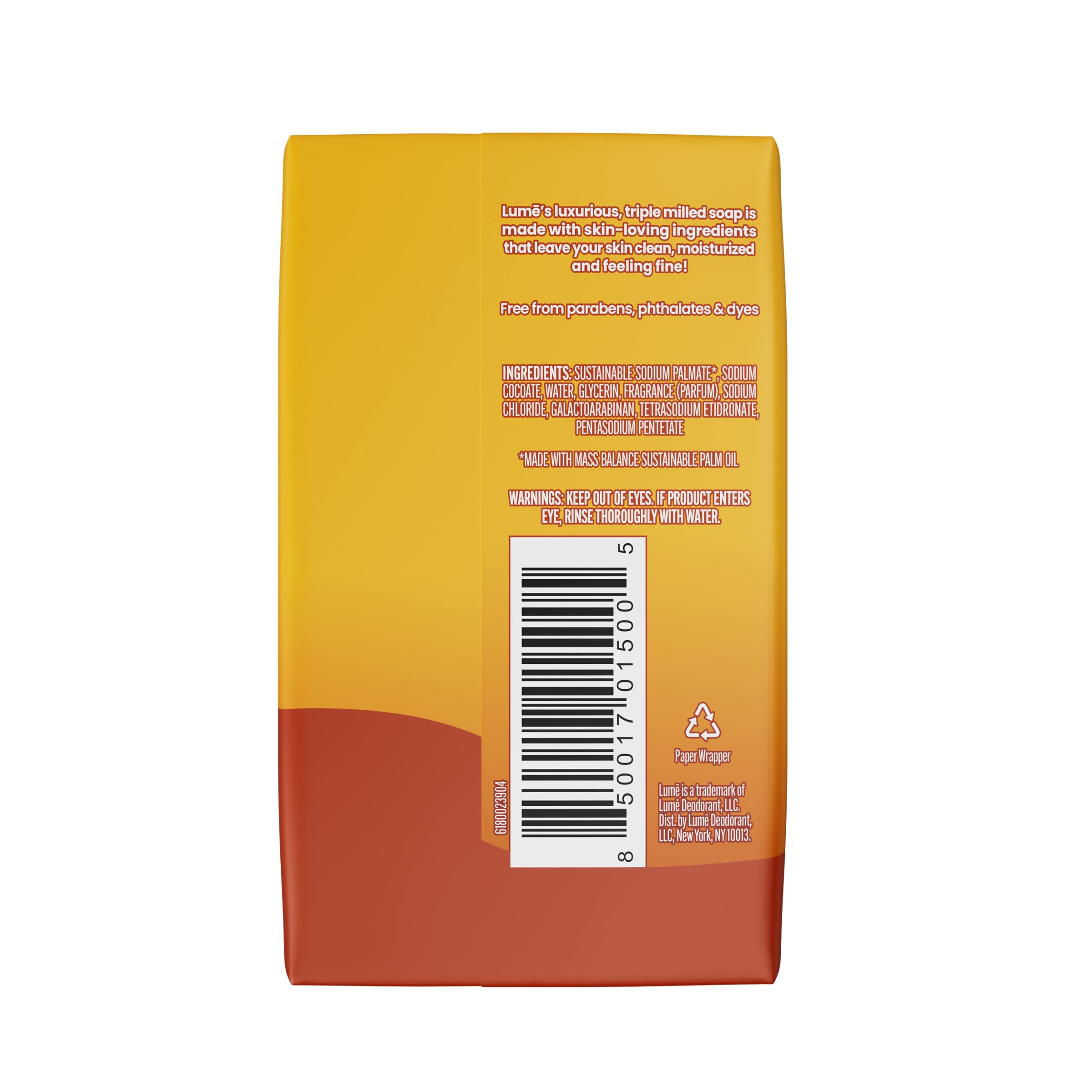 Lume soap parabens free formula supports skin comfort