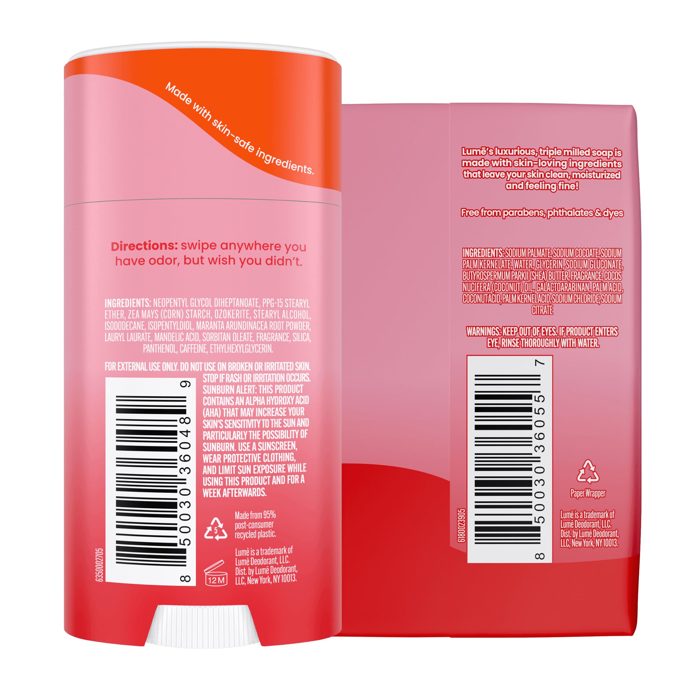 Lume soap lather image showing rich bubbles and skin-loving formula