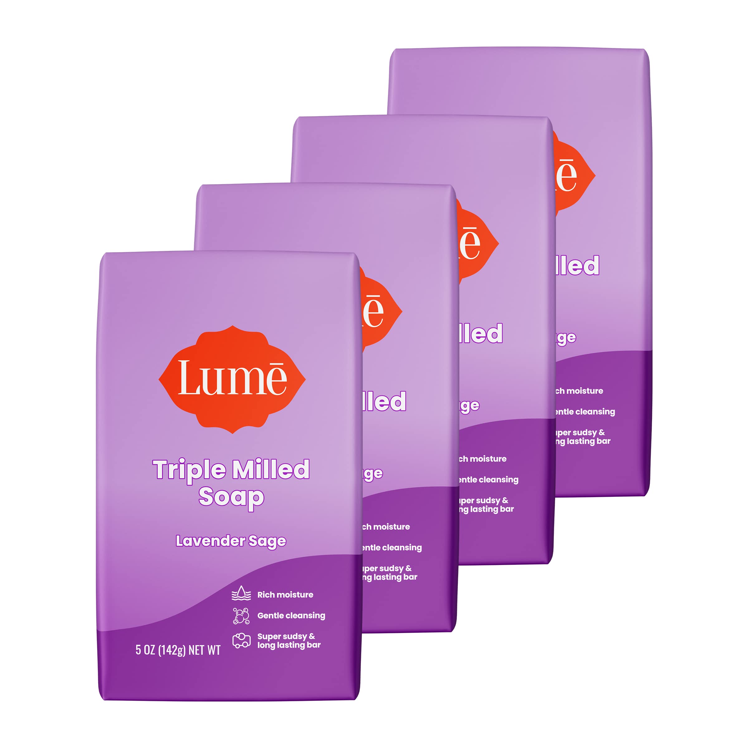 Lume triple milled bar soap delivers rich moisture with creamy lather for daily cleansing